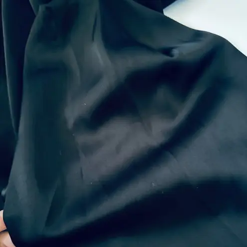 Lulus Romantic Allure Black Satin Asymmetrical Mini Dress Size M