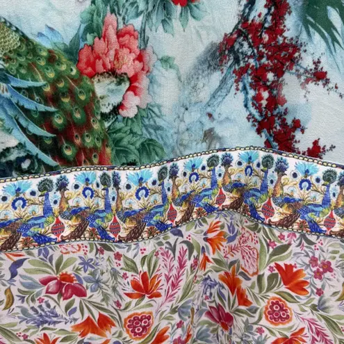 John Mark Kimono Cardigan Womens Small White Embroidered Romantic Boho Resort