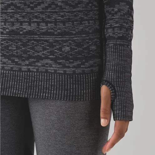 Lululemon  Rest Less Tight Knit Pullover in Heathered Black Women’s Size 6