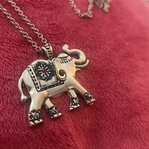 Time And Tru  Elephant Necklace