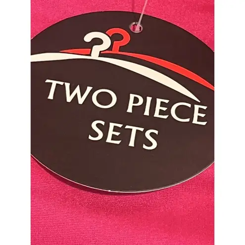 Love j Top And Short Set Womens Size Small Pink Silky Halter Stretch Shorts NEW