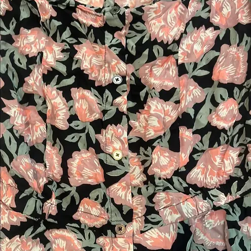 Square Neck Flutter Sleeve Pink and Orange Sundress