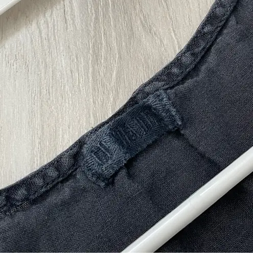 CP Shades Dress linen pockets womens Black (small) lagenlook natural coastal