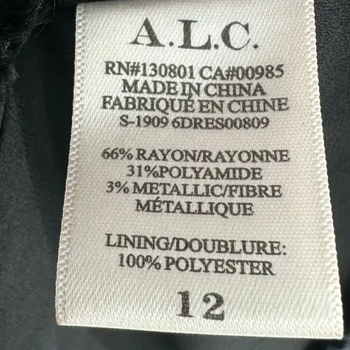 ALC Frank A.L.C. | NWT | Size 12 | Jane Metallic Flecked Burnout Texture Velvet Mini Dress
