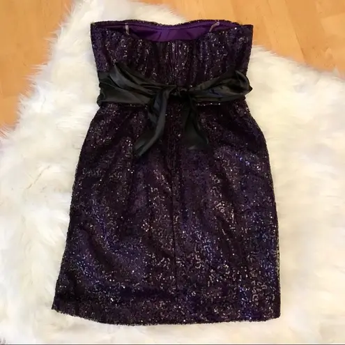 Speechless  strapless sequined dress purple size 9 Taylor Swift Eras Tour - Image 7