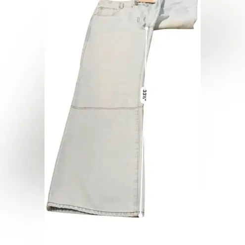 JustFab Light Wash High Rise Wide Leg Jeans Sz 27 NEW