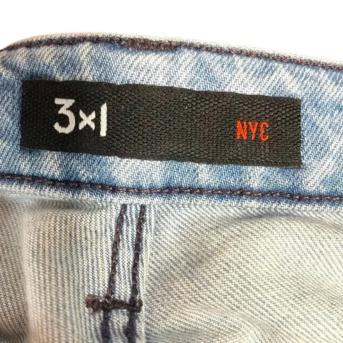 3x1 W3 Higher Ground Jeans Slim Crop Medium Denim Holden Wash Blue Size 27 - Image 8