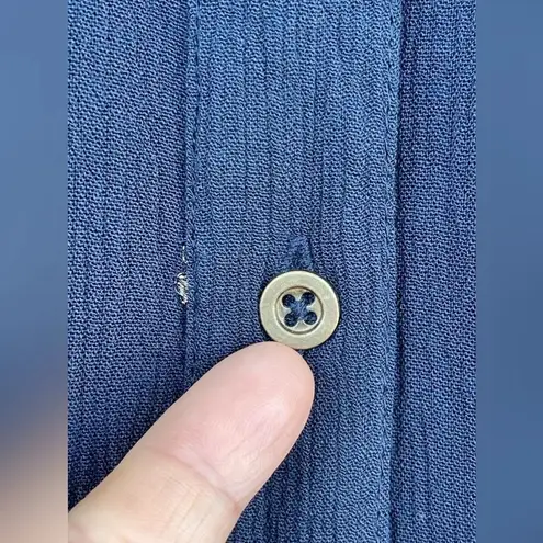 Monsoon Embroidered Spot Shirt Dress in blue Large