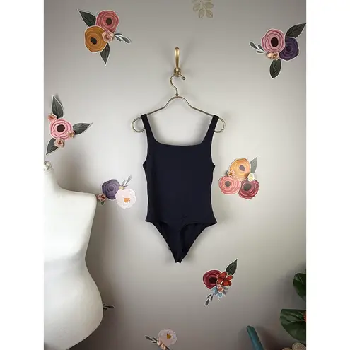 Babaton by Aritzia Black Thong Tank Bodysuit - Size - Large