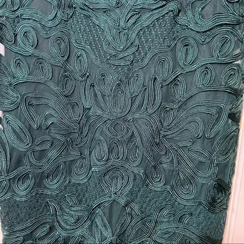 JS Collections Midi Dress evergreen lace mesh 2 XS