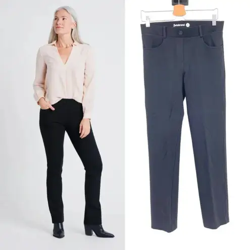 Betabrand Straight-Leg 7-Pocket Dress Pant Yoga Pants Black Size Medium Petite - Image 2