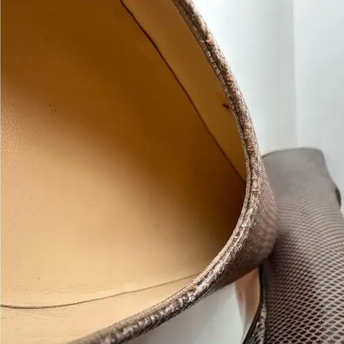 Salvatore Ferragamo New Never Worn Snakeskin Pumps Heels Leather Made Italy 8.5