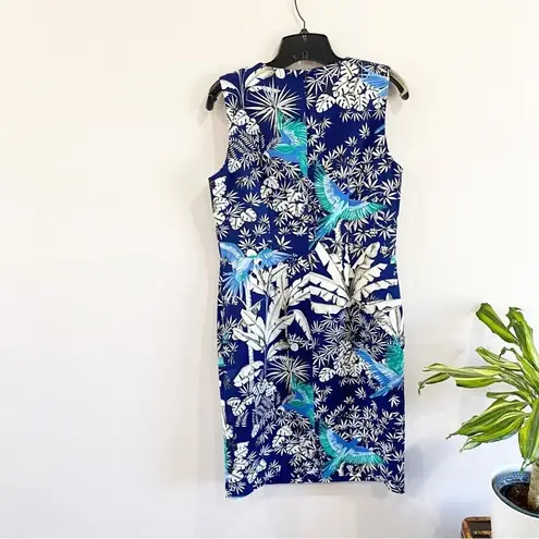 J. McLaughlin NWT  | Belinda Sheath Sleeveless Teal Parrot Kay Tropical Dress