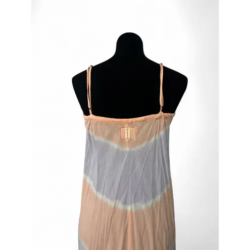 Gypsy M Dress Maxi Long Sleeveless Tank Silk Peace Charm Swim Cover-up Women's