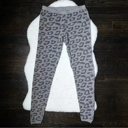 Barefoot Dreams CozyChic Ultra Lite Leopard Leggings in Medium Graphite Gray