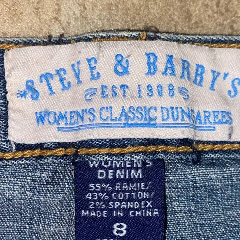 Steve & Barry's Dungarees Y2k Vintage Rigid Denim High Rise Boot Cut Mom Jeans 8