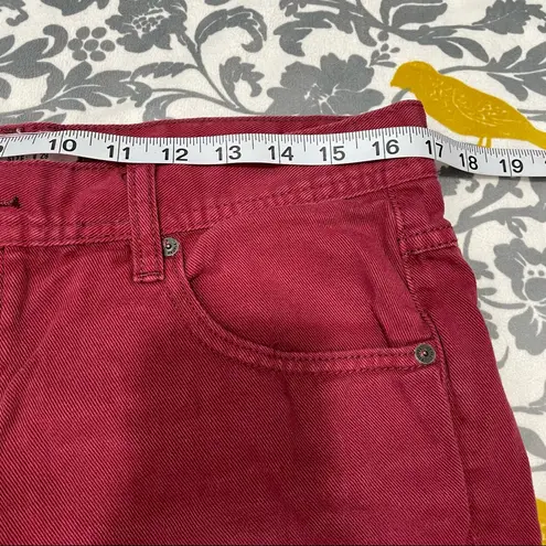Free People  Burgundy Cut Off Jean Shorts EUC Size 29