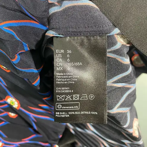 Kenzo x H&M Women's Abstract Print 100% Silk Pleated A