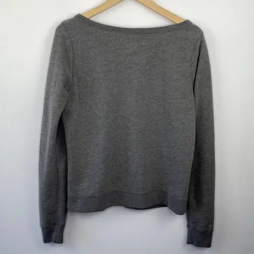 Hollister  Grey Bejeweled Crewneck Pullover Sweater Women's Size Large L