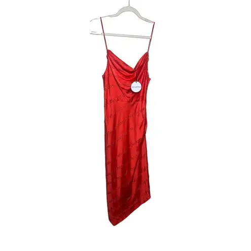 Retrofete Lilly Red Sequin Midi Slip Dress NWT Sz. S Red