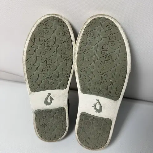 OluKai Sneakers Womens 7 Pehuea Pai Gray Camo Slip On Casual Canvas Shoes