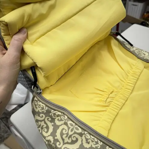 Petunia Pickle Bottom Diaper Bag Backpack Floral Pattern, Grey White Yellow Gray