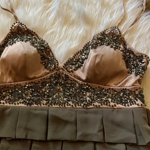 Sue Wong Nocturne Women’s 6 Beaded Ruffle Dress