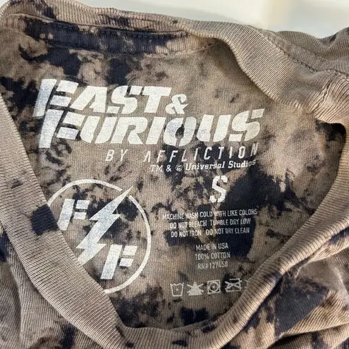 Affliction Fast & Furious Performance Tie Dye T-Shirt Size S