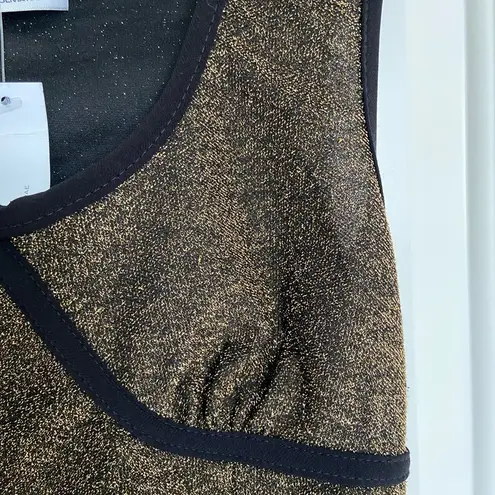 NWT | Livi women’s gold sparkly tank top — medium Black