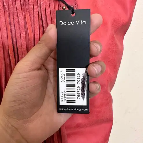 NWT Dolce Vita‎ Vegan Suede Leather Callum Tote Handbag Red Anthropologie