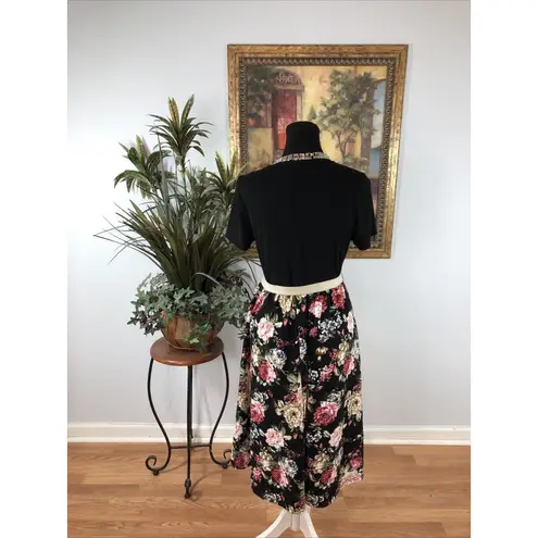 Sundress Floral Women Fit & Flare Dress Small Short Sleeve Pleated