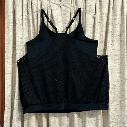 Cacique Swim by Mesh Blouson Swim Tankini with No-Wire Bra - 26