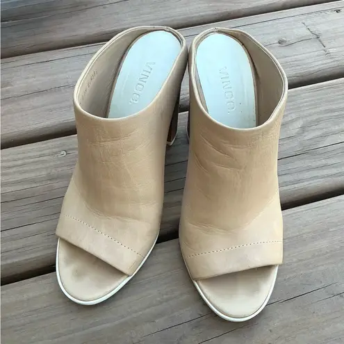 Vince  Allison Open Toe Leather Slide Mule Heels🔥🔥