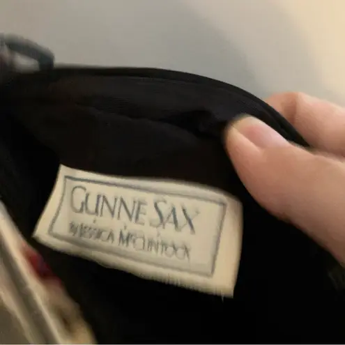 Gunne Sax Vtg Jessica McClintock Dress Chevron S 1980s Prom Sequins Bow Desc