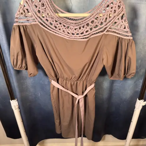 Esley Brown Dress with Detail