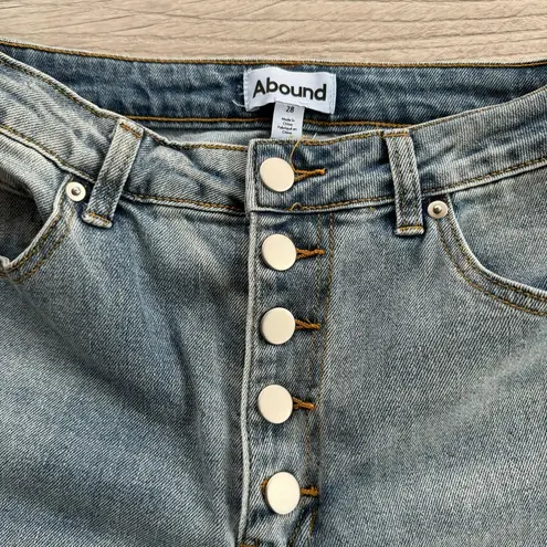 Abound ‎ Button Front Distressed Mom Jeans Sz 28