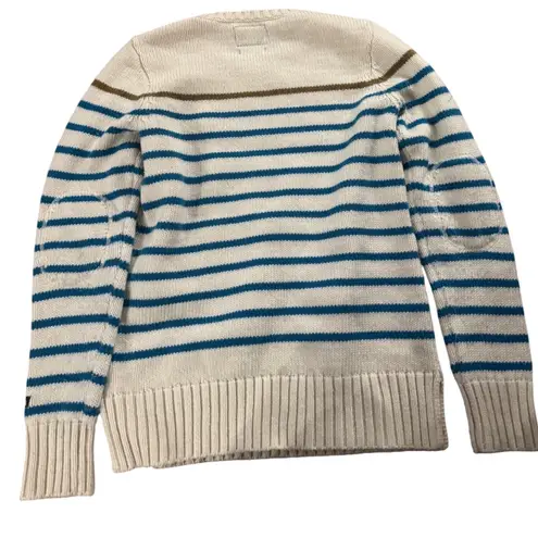 The North Face  Sweater Size M Wool Blend Cream Stripe Coastal Knit Minimalist thumbnail 5