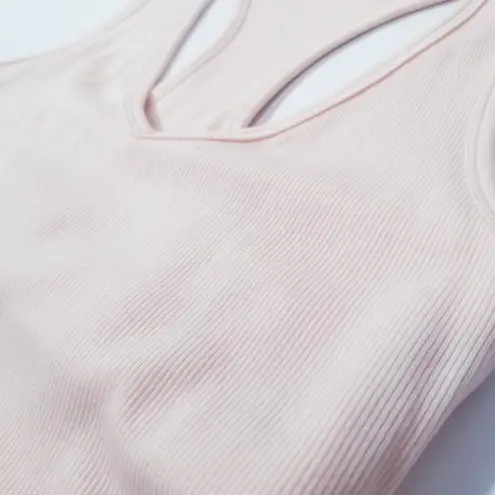 Carbon 38 Ribbed Knit Midi Dress Racer Back Sleeveless