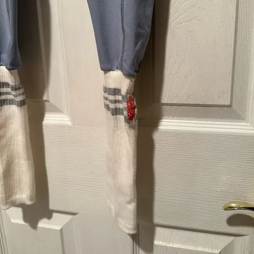 Free People Movement Sock It Me Layer & Leggings Set in Stone Wash Size XS NWOT Gray