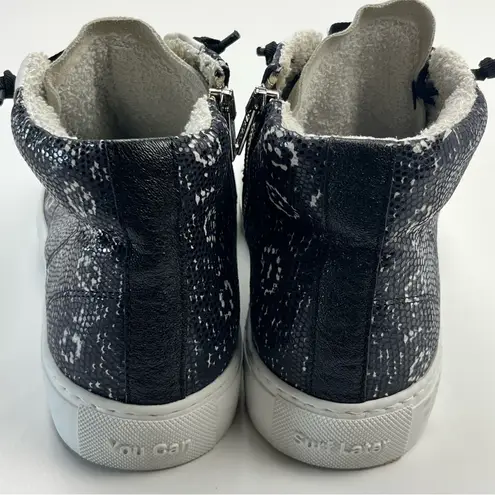 P448 Star Sting High-Top Sneakers Womens Size EU 37 US 7 Black White *FLAWED