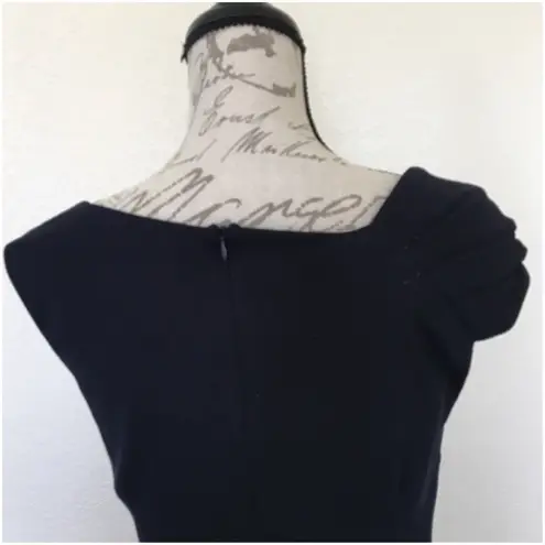 Mango  MNG Bateau Neckline Bow Accent Shift Dress