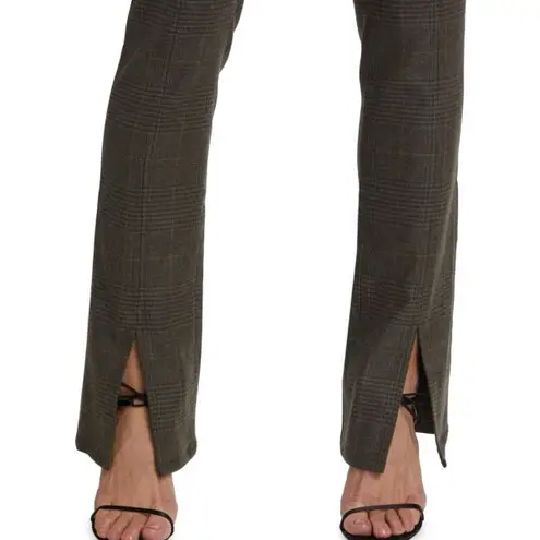 ALC Frank A.L.C. Edwin Split Plaid Pants Trousers Charcoal Brown Wool Size 2