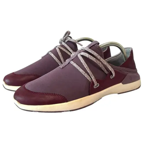 OluKai Miki Li' Mauve Plum Womens sz 9.5 Leather Quick
