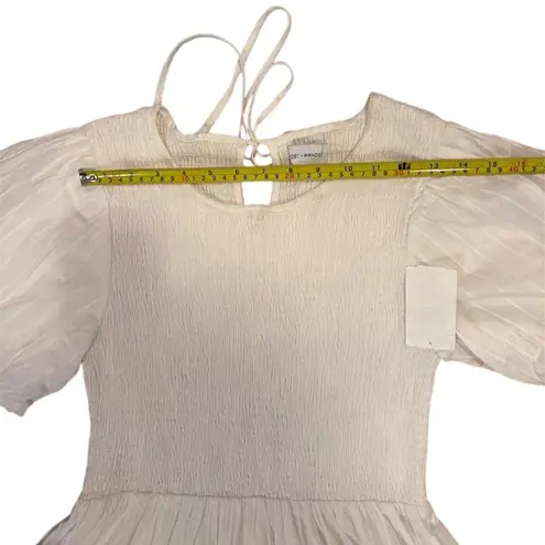 Lost + Wander Women's White Mykonos Mini Dress Size M Short Sleeve