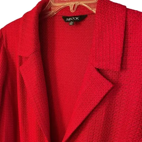 Misook Grommet Tie-Cuff Collared Jacket