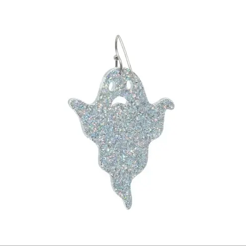 None Sparkling Ghost Halloween Dangle Earrings