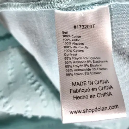 NWT Dolan x Anthropologie Left Coast Alvia Peasant Top in Vintage Light Blue Size M