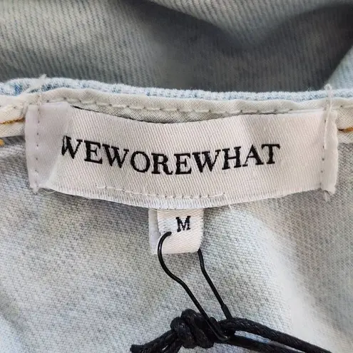 We Wore What Cropped Denim Top Size Medium NWT Denim Sexy Crop Top