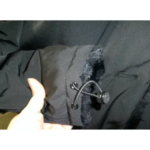 NWT $675 Jane Post S Womens Reversible Cocoon Coat Faux Fur Black Soft Warm Hood