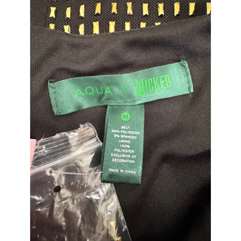 Aqua x Wicked Bodycon Dress Gold Studded Sleeveless Party Cocktail M Black Size M